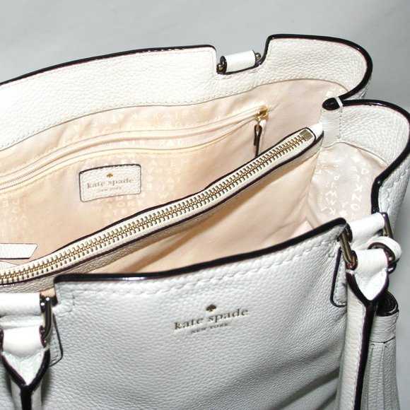 COPY - Kate Spade Off White Large 100% Cow Leather Satchel - Picture 7 of 12